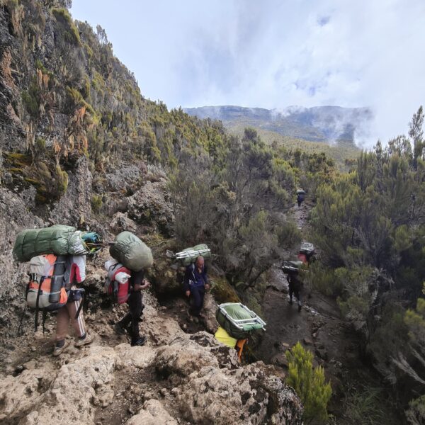 Porters in kilimanjaro