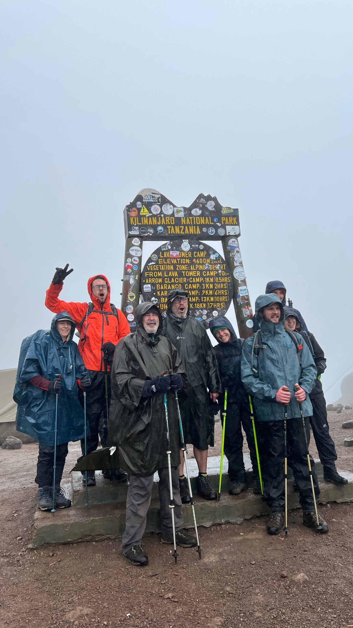 Group of hikers on Mount kilimanjaro national park